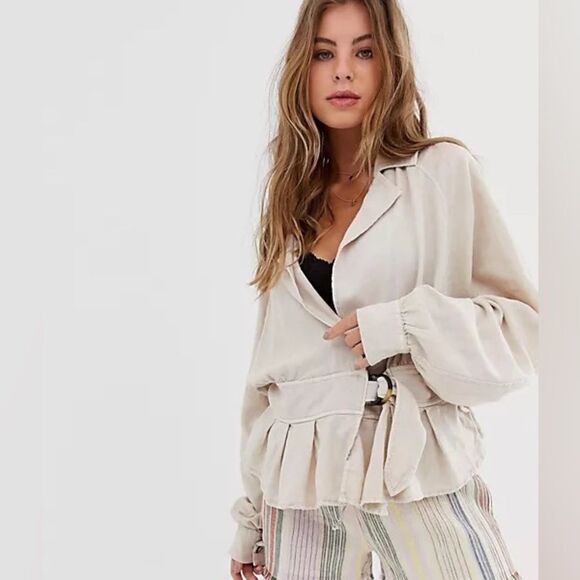 Free people linen jacket NWT - Picture 2 of 16